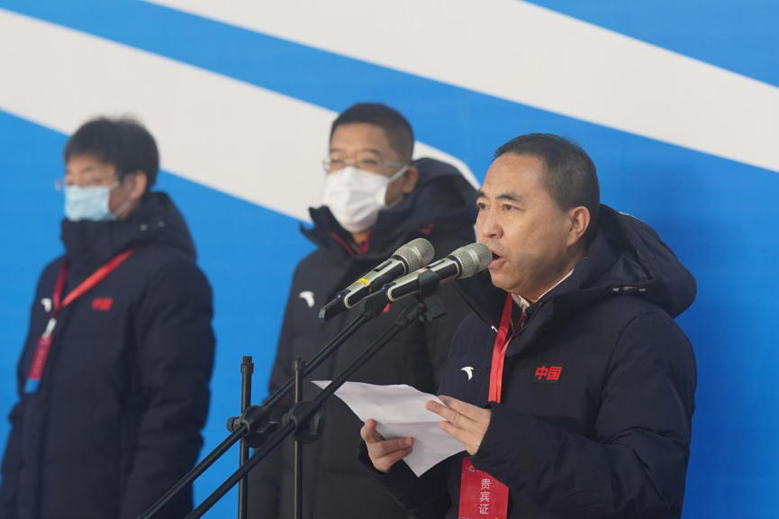 承德市政府副市长郭士刚致开幕词(承德市体育局提供)